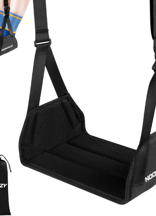 Airplane Foot Fammock, No Collapse Thickened Bamboo Plane Foot Rest Travel | Portable Airplane Foot Sling Wing with Thickened Foam & Carry Bag, Long-Flight Travel Essential Designed to Relax Your Feet