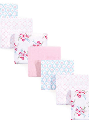 Luvable Friends Unisex Baby Cotton Flannel Receiving Blankets, Basic Elephant 7-Pack, One Size