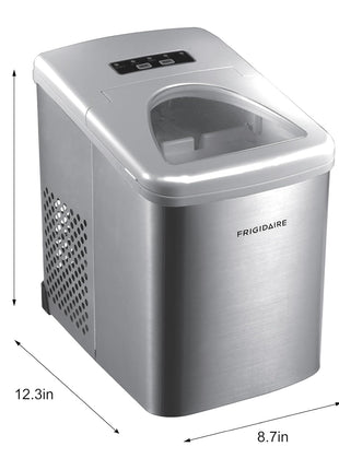 Frigidaire 26 Lbs per Day Portable Compact Maker, Ice Making Machine, Stainless, Medium