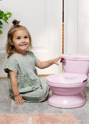 Ingenuity My Size Potty Pro in Pink, Infant Potty Training Toilet, Lifelike Flushing Sound, for Ages 18 Months, Up to 50 Pounds