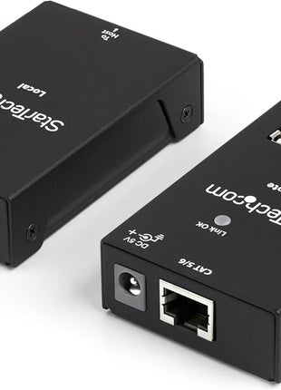 StarTech.com 4-Port USB 2.0 Extender - 130ft (40m) USB Over Cat5/Cat6 Extender - Compact USB 2.0 Over Ethernet Extender, TAA (USB2004EXTV)