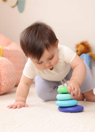 Lovevery, Wooden Stacking Stones (4), Perfect for Your Toddler Starting at 11 Months+