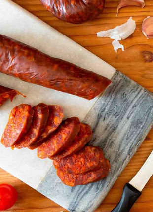 Chorizo Autentico Mild by Palacios. Imported from Spain. 7.9 Ounce