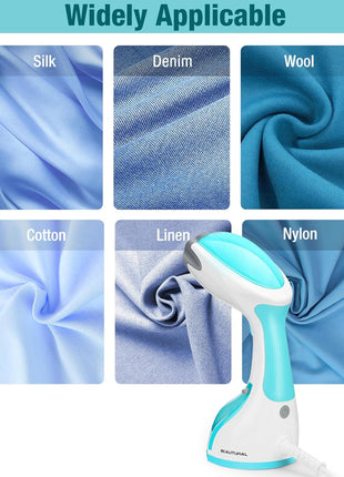 BEAUTURAL Steamer for Clothes, Portable Handheld Garment Fabric Wrinkles Remover, 30 Second Fast Heat up, Auto Off, Large Detachable Water Tank