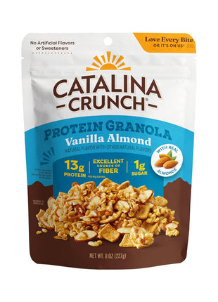 Catalina Crunch Protein Granola - Low Sugar Breakfast Cereal with 13g of Protein - Gluten Free, Keto Friendly - Vanilla Almond - 8 oz. Bag (Pack of 1)