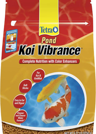 TetraPond Koi Vibrance Soft Sticks, Floating Pond Fish Food for Koi Fish and Ornamental Goldfish, 2.42 Pounds