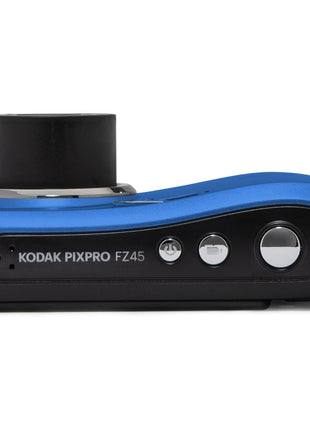 KODAK PIXPRO FZ45 16MP Compact Digital Camera, 4X Optical Zoom, AA, Blue | 1080p Full HD Video, 27mm Wide Angle Lens, 2.7 Inch LCD, Point and Shoot, Digicam, Travel and Family Photos
