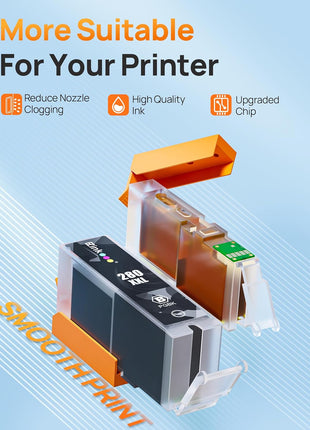 E-Z Ink Compatible Tr8620a Ink Cartridge Replacement for Canon PGI-280XXL CLI-281XXL 280 XXL 281 XXL Compatible with TR8520 TR8620a TR8620 TS702a TS9520 TS9521C TR8520 TS6220 TS6320 TS8220 (5 Pack)