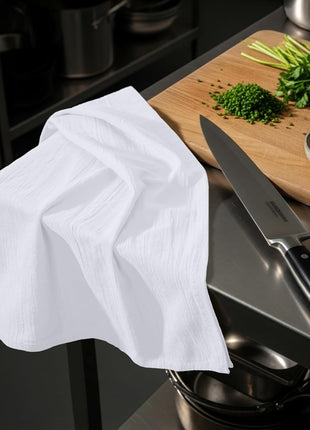 Utopia Kitchen White Flour Sack Towels [12 Pack - 28 x 28 Inch] 100% Cotton | Tea Towels for Cleaning & Drying - Highly Absorbent Kitchen Dish Cloth