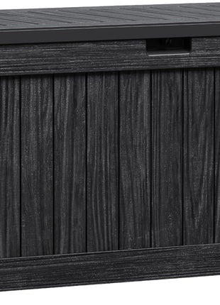 Greesum Outdoor Storage Box 120 Gallon Storage Bin with Lid for Patio Furniture, Garden Tools, Pool Supplies, Lockable, Waterproof and UV Resistant, Black | for Patio Furniture, Garden Tools, Pool Supplies, Lockable, Waterproof and UV Resistant