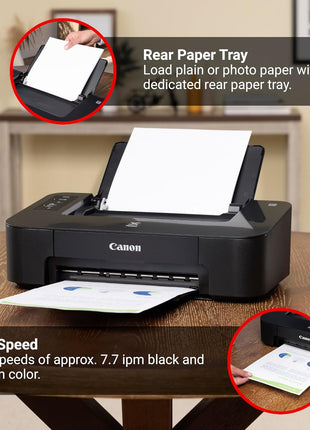 Canon TS202 Inkjet Photo Printer, Black (USB Required, not Included)