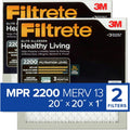 Filtrete 20x20x1 AC Furnace Air Filter, MERV 13, MPR 2200, Elite Allergen, Bacteria & Virus Filter, 3-Month Pleated 1-Inch Electrostatic Air Cleaning Filter, 2-Pack (Actual Size 19.719x19.719x0.78 in)