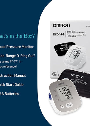 OMRON Bronze Blood Pressure Monitor & Upper Arm Blood Pressure Cuff | For Home Use - #1 Doctor & Pharmacist Recommended Brand - Clinically Validated - Connect App