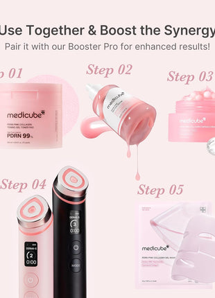 medicube PDRN Pink Peptide Serum with Salmon DNA | Pink Glow Serum with Peptides & Niacinamide for Hydration & Firm-Looking Skin | Uneven Tone Care | Korean Skincare, 1.01 fl. Oz