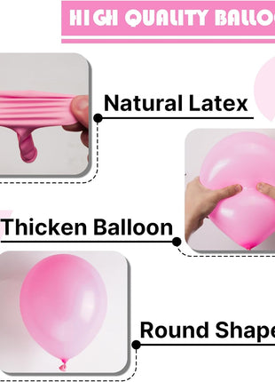PartyWoo Pink Balloons 127 pcs Different Sizes of 36 18 12 10 5 Inch Matte Pink Balloon Arch Kit Garland for Baby Shower Valentine's Day Princess Bachelorette Birthday Party Decorations Pink Y11