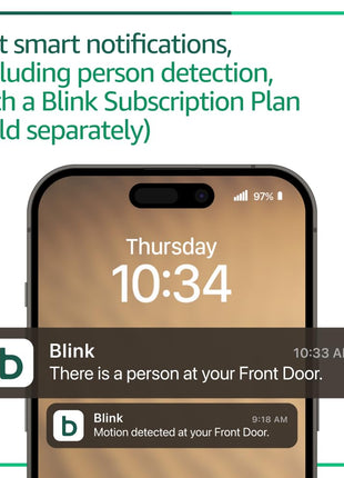 Blink Video Doorbell – Head-to-toe HD view, two-year battery life, and simple setup. Sync Module Core included – System (Black)