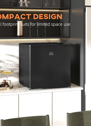 HOMCOM Mini Freezer Countertop Compact Upright Freezer 1.1 Cu.Ft Black | Removable Shelves, Reversible Door, Tabletop, Home, Dorm, Apartment, Office