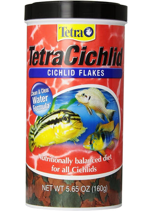 TetraCichlid Cichlid Flakes, Fish Food, Clear Water Advanced Formula, 5.65 Ounces