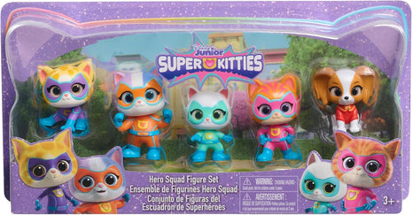 Disney Junior SuperKitties Hero Squad 5-Piece Figure Set, Kids Toys for Ages 3 Up by Just Play