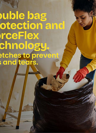 Glad Large 30 Gallon Trash Bags, Unscented Heavy Duty Garbage Bags, Forceflex with Drawstring, 50 Count (Packaging May Vary)