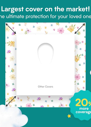 Eli with Love 20 Pack Extra Large Disposable Toilet Seat Cover (Floral) – Toddler Toilet Covers for Full Coverage On Toilet or Potty – Ideal Travel Toilet Seat Covers for Kids and Adults