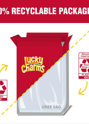 Lucky Charms Gluten Free Cereal with Marshmallows, Kids Breakfast Cereal, Made with Whole Grain, Giant Size, 26.1 oz