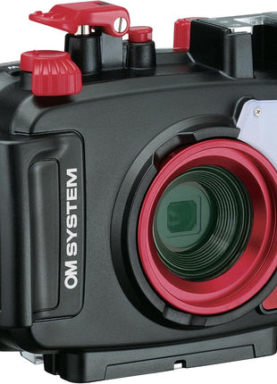 OM SYSTEM Olympus PT-059 Underwater Housing for TG-Series Cameras, Metal, Black | Compatible with Tg-6/tg-7, Waterproof to 45 M, Retains Full Camera Controls, 1x Fiber-Optic Strobe Output