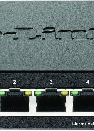 D-Link DGS-1100-05V2 Managed Smart Switch, 5 Gigabit Ports, VLAN Support, Layer 2 Functionality, QoS, 802.3az EEE, Fanless