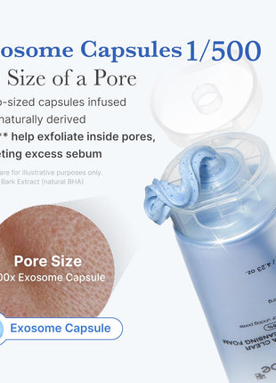 medicube Zero Pore Clear Blue Capsule Facial Deep Cleanser for Skin Texture, Blackhead & Pore Care | AHA, BHA & PHA for Double Cleansing, Daily Gentle Face Wash, Korean Skincare | 120g / 4.23 oz