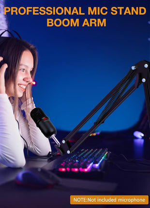 SUNMON Mic Arm, Microphone Boom Arm for Fifine AM8 Blue Yeti HyperX QuadCast SoloCast and Most Microphone, Mic Stand Desk with 3/8 inch to 5/8 inch Screw