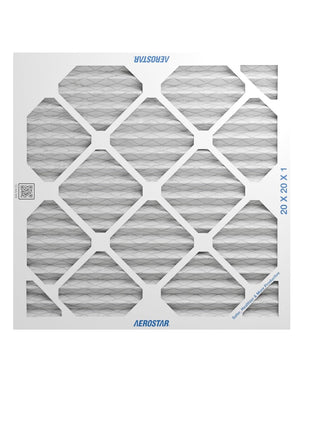 Aerostar 20x20x1 MERV 8 - 6 Count - High Efficiency Pleated HVAC, Furnace & Air Conditioner Filters - Removes Dust, Lint, Mold & Allergy-Causing Pollen