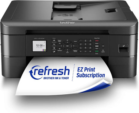 Brother MFC-J1010DW Wireless Color Inkjet All-in-One Printer, Duplex Printing, Mobile & Cloud Print, Compact Design, 1.8" Color Display, Works with Alexa | Automatic duplex printing, Cloud integration