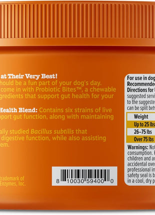 Zesty Paws Probiotics for Dogs, Digestive Enzymes Gut Flora, Digestive Health, Diarrhea & Bowel Support, DE111, Dog Probiotics Soft Chew for Pet Immune System, Chicken, 50 Ct (Pack of 2)
