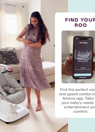 4moms MamaRoo Multi-Motion Baby Swing, Bluetooth Enabled with 5 Unique Motions, Grey