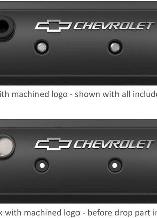 Holley Gm Muscle Sbc Center Bolt V/C,Finned,Blk