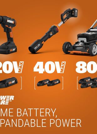 WORX Cordless String Trimmer & Lawn Edger, 12" Electric Weed Wacker with Command Feed, 20V Weed Eater with 5.5 LBS, 2 Batteries & Charger Included, WG163