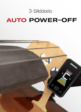 D'Addario Accessories Guitar Tuner - Eclipse Headstock Tuner - Clip On Tuner for Guitar - Great for Acoustic Guitars & Electric Guitars - Quick & Accurate Tuning - Black