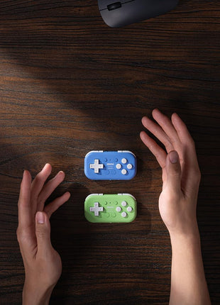 Nargos 8BitDo Micro Bluetooth Key Chain Sized Mini Controller for Nitendo Switch, Windows, Android and macOS (Micro- Blue)