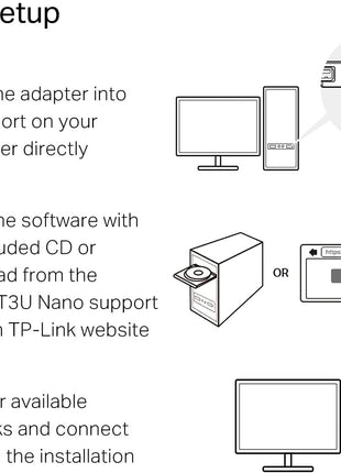 TP-Link Nano USB WiFi Adapter for PC(Archer T3U Nano)-AC1300 2.4G/5G Dual-Band Wireless Network Transceiver Adapter for Desktop PC, Travel Size, Supports Windows 11,10, 8.1, 8, 7 / up to Mac OS 10.15