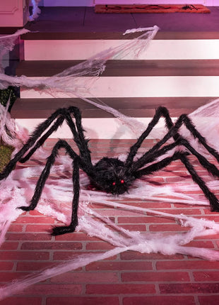 JOYIN Halloween Outdoor Decorations Giant Spider, 5 Ft Large Spider for Yard Lawn Garden Patio Scary Halloween Outside Decor, Indoor Haunted House Prop and Home Party Decor, Black