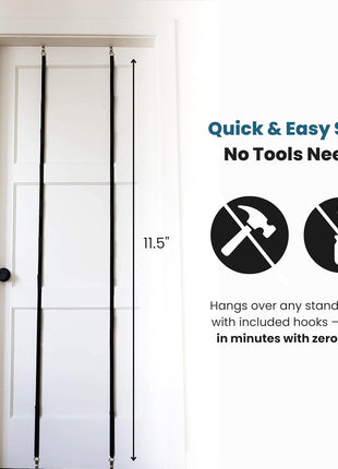 Jokari Over the Door Organizer, 2 Pack, Holds Up to 16 Hats | Hat Rack, Storage System, Men Women, Kids Adjustable Closet Hanger, Hooks, Easy Display, Fits All Hat Styles