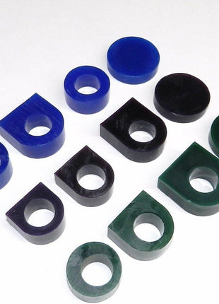JTS Carving Wax Ring Tube Assortment - Jewelry Earring Modeling Wax 12 Pcs Pre-Cut Tubes & Blanks - 3 Grades
