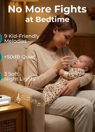 Nasal Aspirator for Baby, Hospital-Grade Nose Sucker for Baby with 9 Levels Suction, 3 Silicone Nozzles Electric Nose Suction with Night Light and Nursery Rhyme Soothing for Toddler & Newborn & Kids