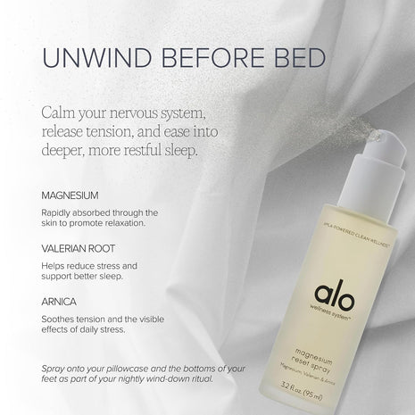 Alo Magnesium Oil Spray + Mini, Sleep & Relaxation, 3.2 + 1.7 oz