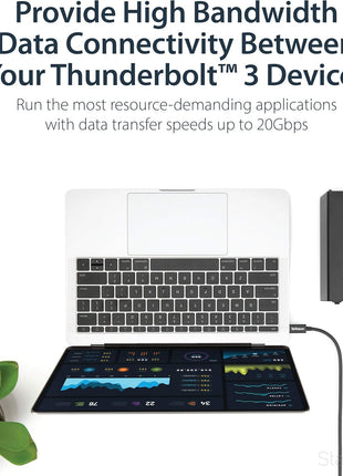 StarTech.com 2m (6.6ft) Passive Thunderbolt 3 Cable, 20Gbps, 100W PD, 4K Video, Thunderbolt Cable, Compatible with USB4/DP Alt Mode, Thunderbolt 4, USB 3.2/Type-C (TBLT3MM2M)