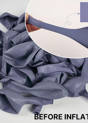 PartyWoo Dusty Blue Balloons, 120 pcs Boho Blue Balloons Different Sizes Pack of 18 Inch 12 Inch 10 Inch 5 Inch Slate for Balloon Garland or Balloon Arch as Party Decorations, Blue F16