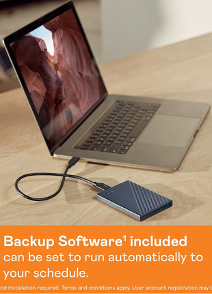 WD 6TB My Passport for Mac, Navy, Portable External Hard Drive with Backup Software and Password Protection, USB 3.1/USB 3.0 Compatible - WDBK6C0060BBL-WESN