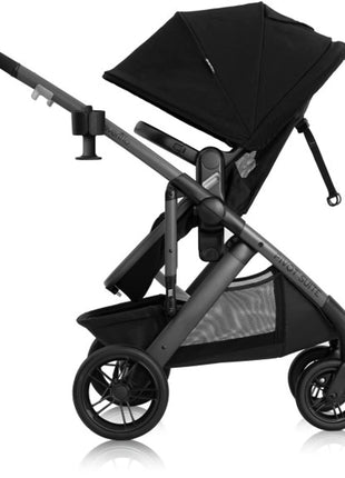 Evenflo Pivot Suite Modular Travel System with LiteMax Infant Car Seat, Dunloe Black