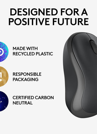 Logitech M240 for Business Silent Wireless Mouse, Secure Logi Bolt USB Receiver, Bluetooth, Globally Certified for Windows, Mac, Chrome, Linux, iPadOS, Android - Graphite