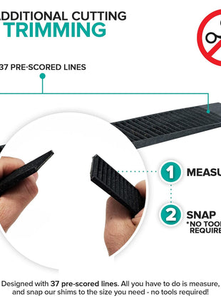 Composite Shims (24 Pack) - Hard Composite Shims for Home Improvement - Never Rot Shims for Leveling - Restaurant Table Shims - Table Wedges - Toilet Shims - DIY Furniture Levelers - Stock Your Home